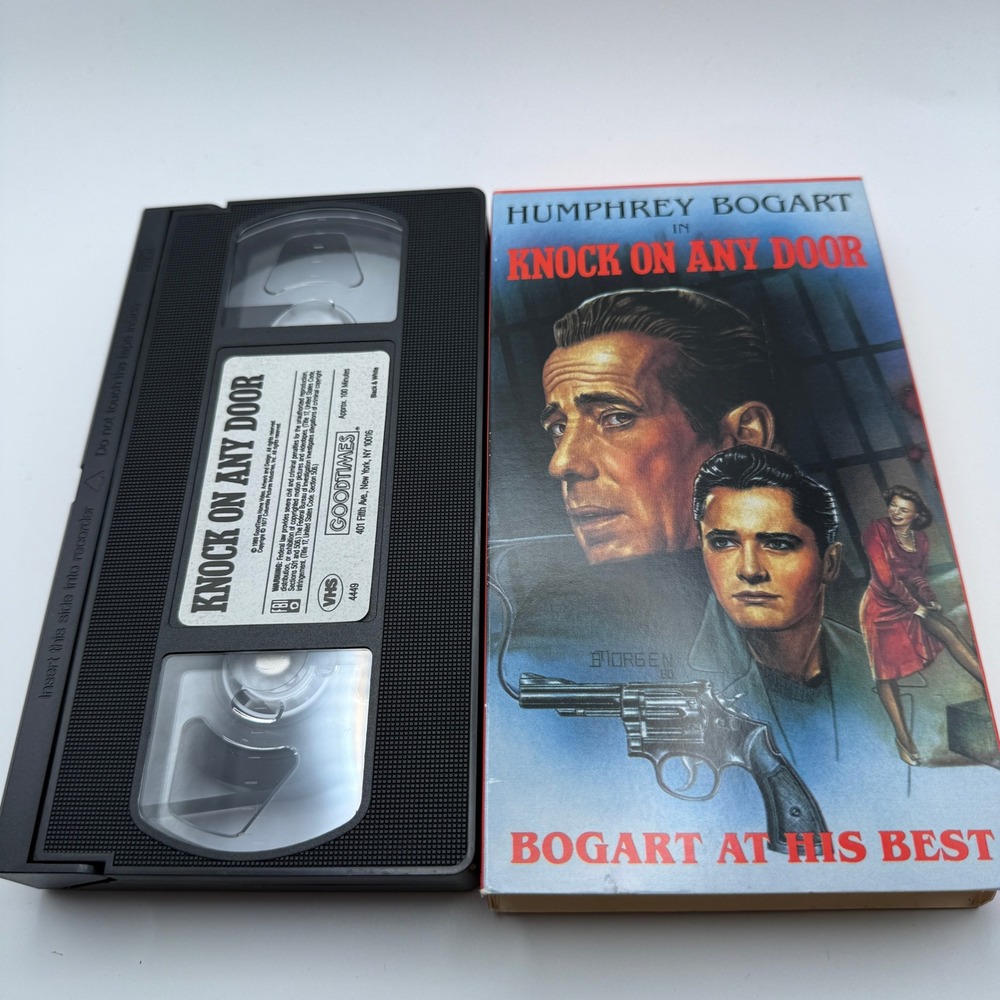 Knock On Any Door VHS Humphrey Bogart John Derek 1989 GoodTimes Film Noir